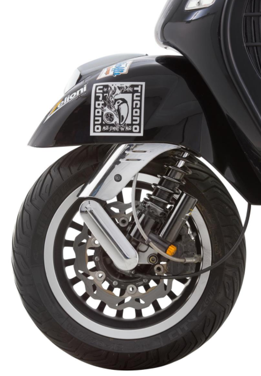 Amortiguador "Black Edition", delantero para Vespa Primavera/Sprint 50 -150cc 2T/4T AC, negro