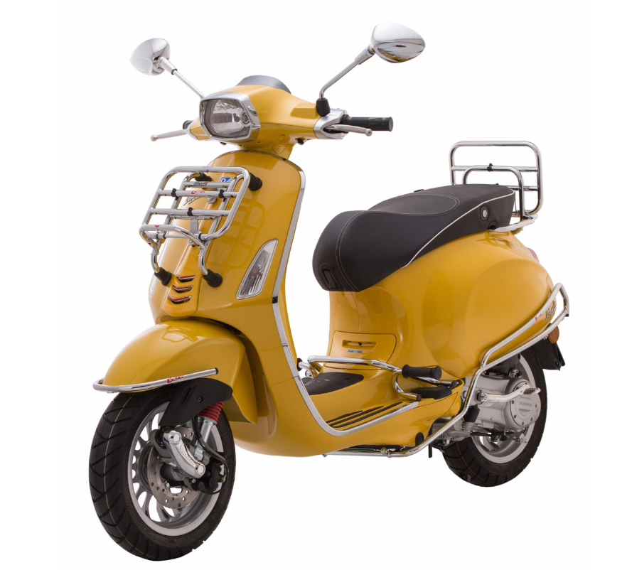 Guardabarros parachoques delantero para Vespa LX/LXV/S/Primavera/Sprint/Elettrica 50-150ccm, cromado