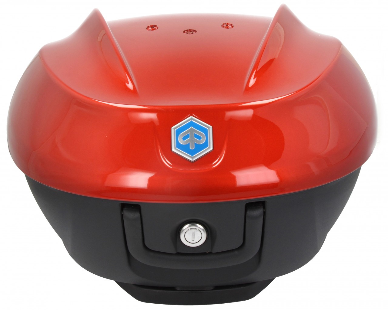 Kit topcase 36L. naranja metalizado A12 Original Piaggio para Beverly HPE (incl. placa de montaje)