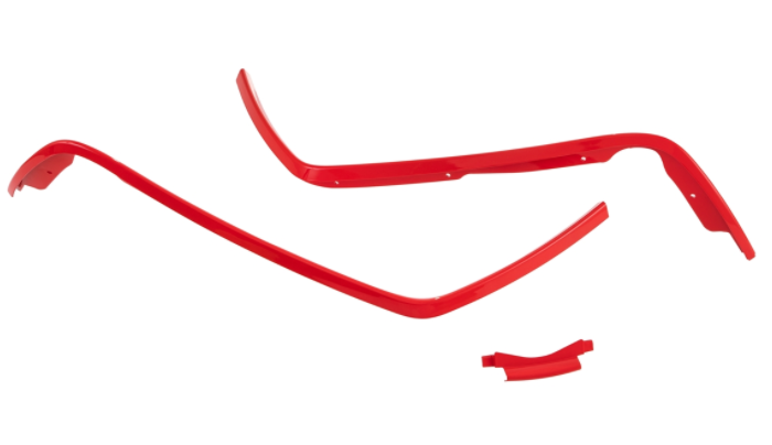 Protector de piernas de tubo mono ranura rojo para Vespa Primavera/Sprint 50-150ccm