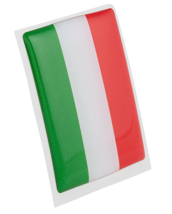 Emblema Vespa "Italia" cascada de 4 esquinas, rojo/verde/blanco