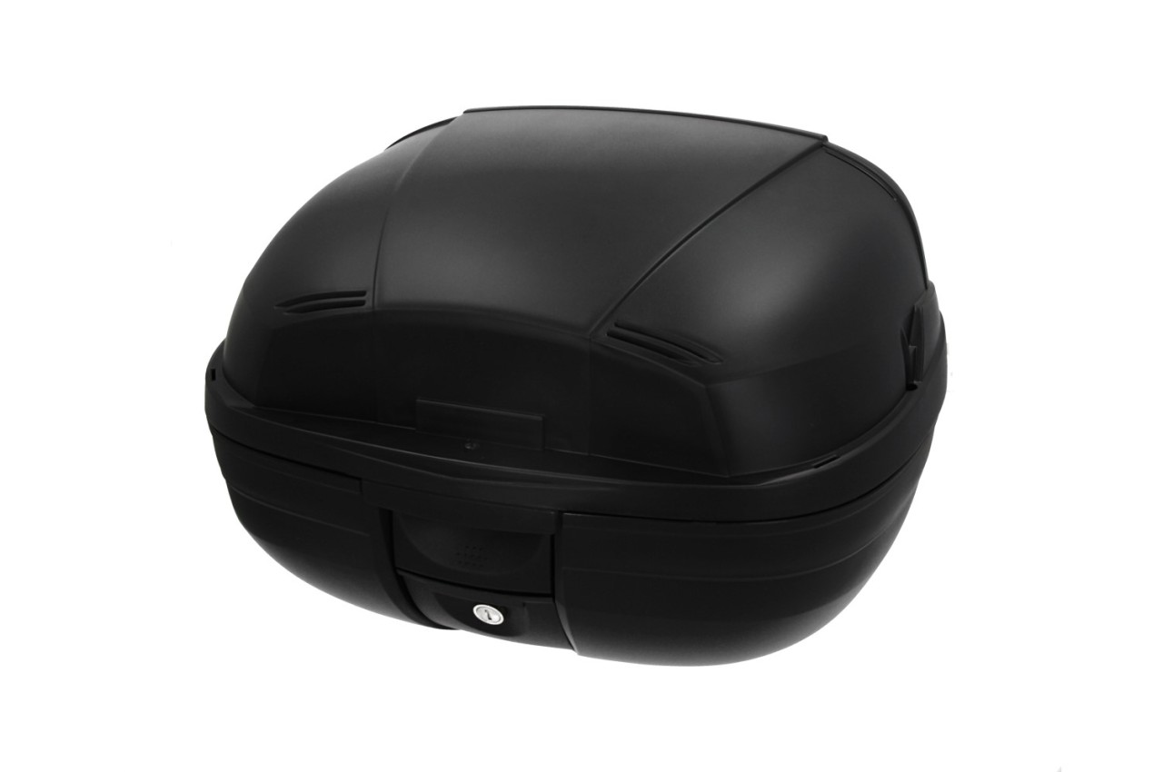 Top Case, 37 l, marrón incl. cojín trasero para Piaggio MP3 500 Sport Advance HPE