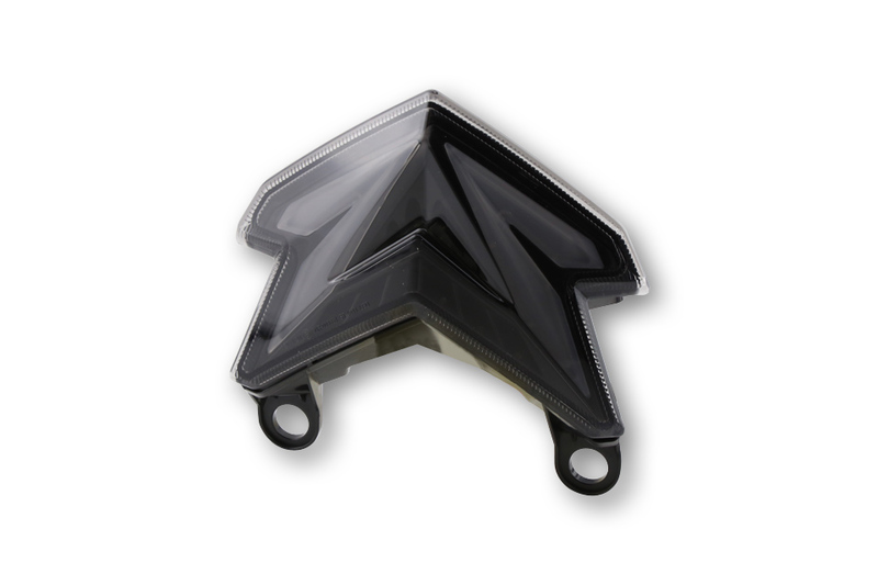 HIGHSIDER piloto trasero LED inteligente negro estilo Kawasaki, homologado E (1ud.)