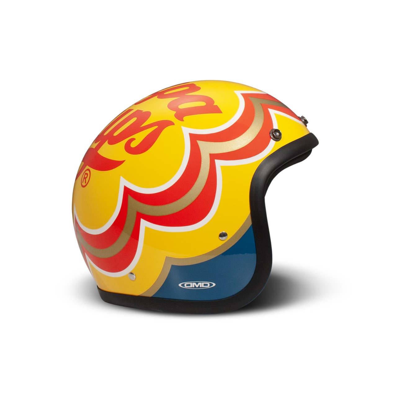 Casco DMD jet Retro, marrón, brillante, Caffè, XS, fibra de vidrio, ECE 22.06