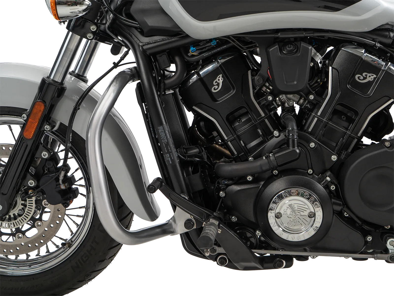 Protector de motor cromado para Indian Scout Sixty Bobber (25-) (con sistema de reposapiés adelantado)