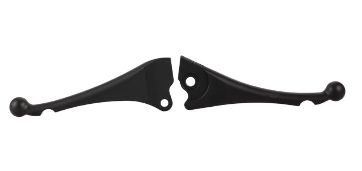 Juego de palanca de freno deportiva "Shorty 3D" izquierda/derecha para Vespa LX/LXV/S/Primavera/Sprint, negro mate