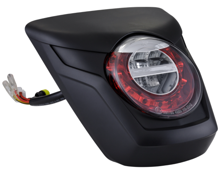 Luz trasera LED roja para Vespa Primavera/Sprint 50-150ccm, borde - negro mate