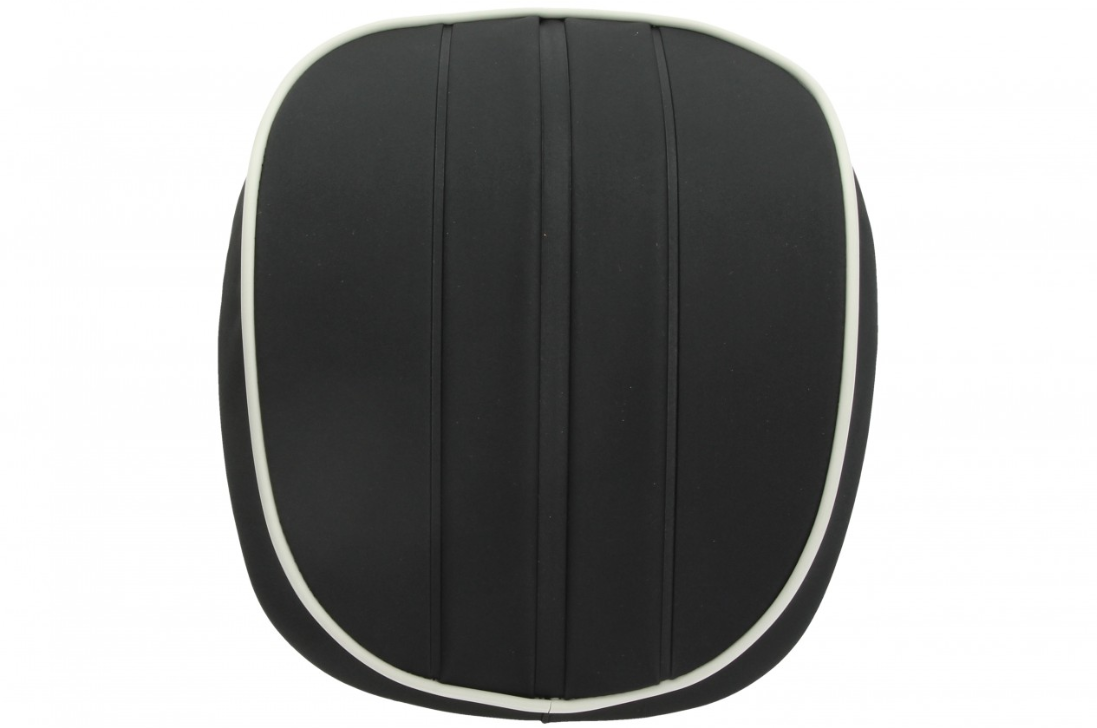Respaldo "Nabuk" Vespa Primavera / Sprint, negro con ribetes blancos