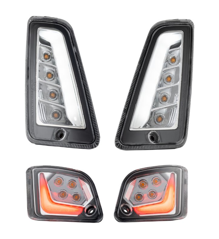 Kit de intermitentes delantero y trasero para Vespa GTS/GTS Super/GTV 125-300cc, transparente