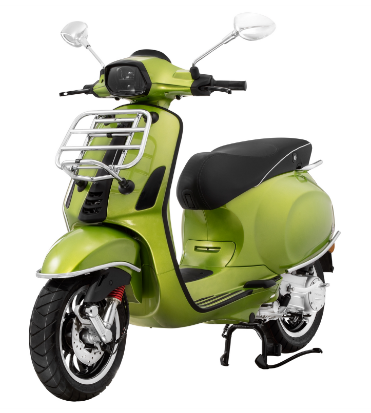 Portaequipajes delantero para Vespa Primavera /Sprint /Elettrica 50-150ccm, plegable, cromado