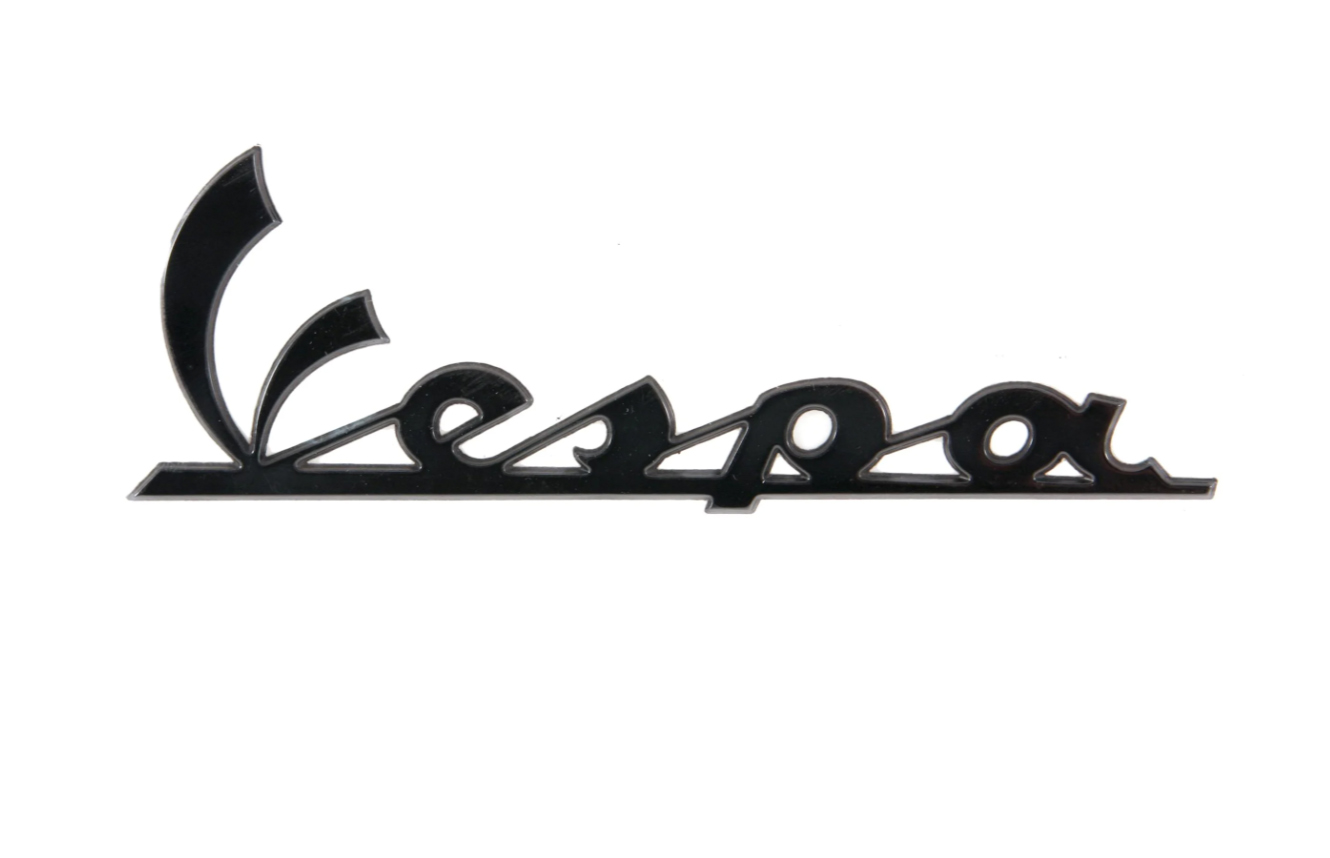 Letras "Vespa" en el escudo de la pata delantera - negro brillante/antracita