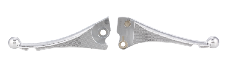 Juego de palanca de freno deportiva "Shorty 3D" izquierda/derecha para Vespa LX/LXV/S/Primavera/Sprint, plata
