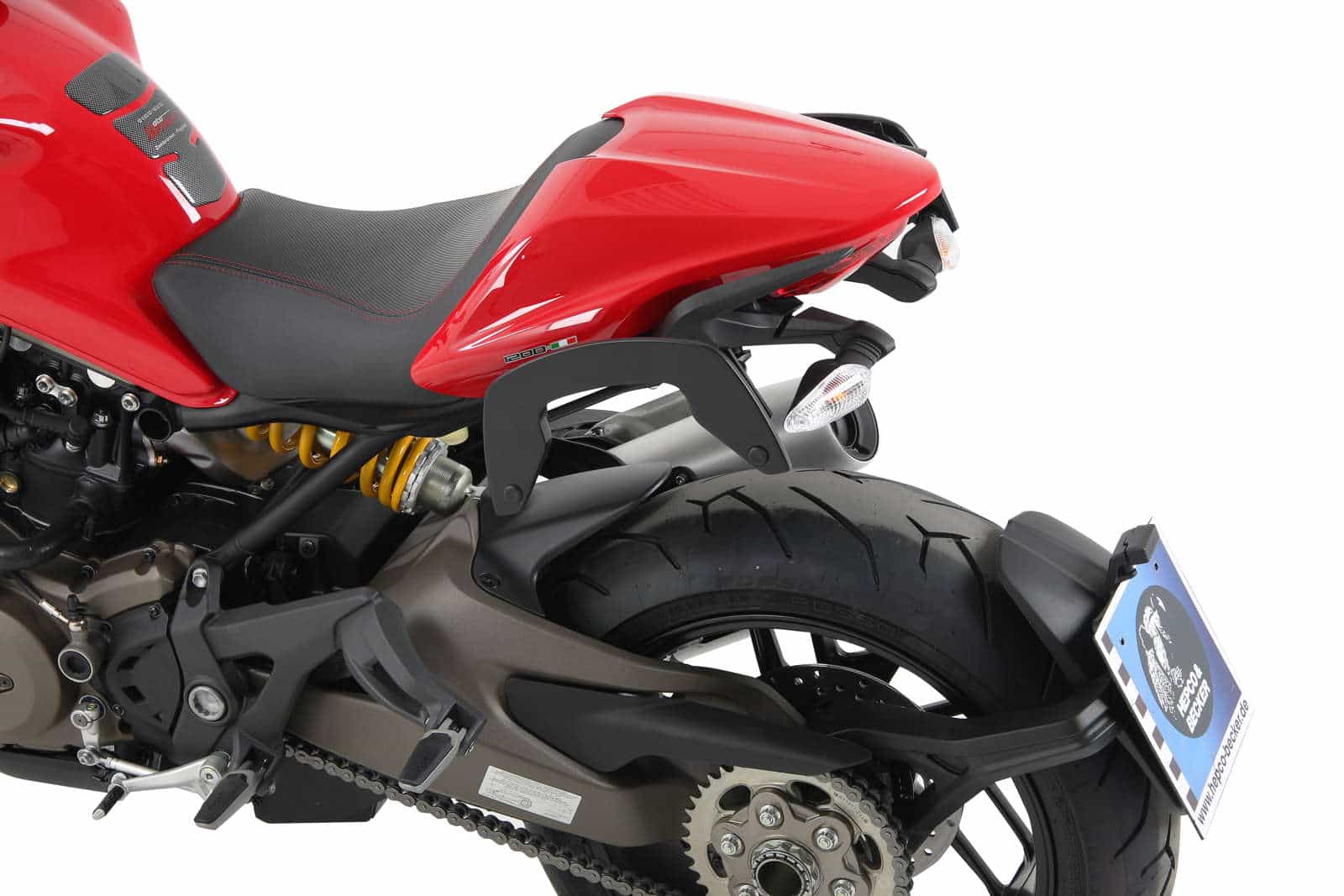 Soporte lateral C-Bow negro para Ducati Monster 1200 /S (13-16) Hepco & Becker