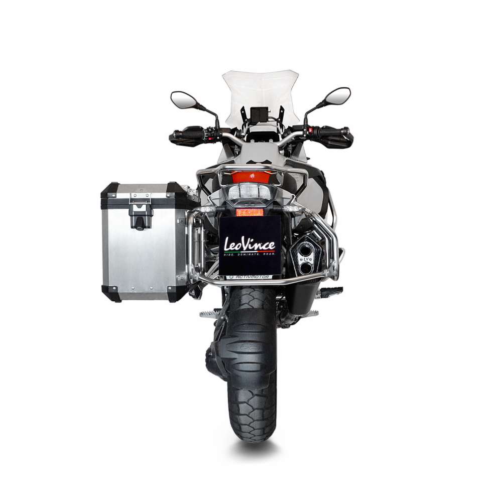 Sistema de escape LeoVince LV-12 para BMW R 1200 /1250 GS /Adventure, negro, slip on, E-certificate