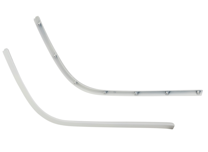 Estribo de tubo mono ranura blanco para Vespa Primavera/Sprint 50-150ccm