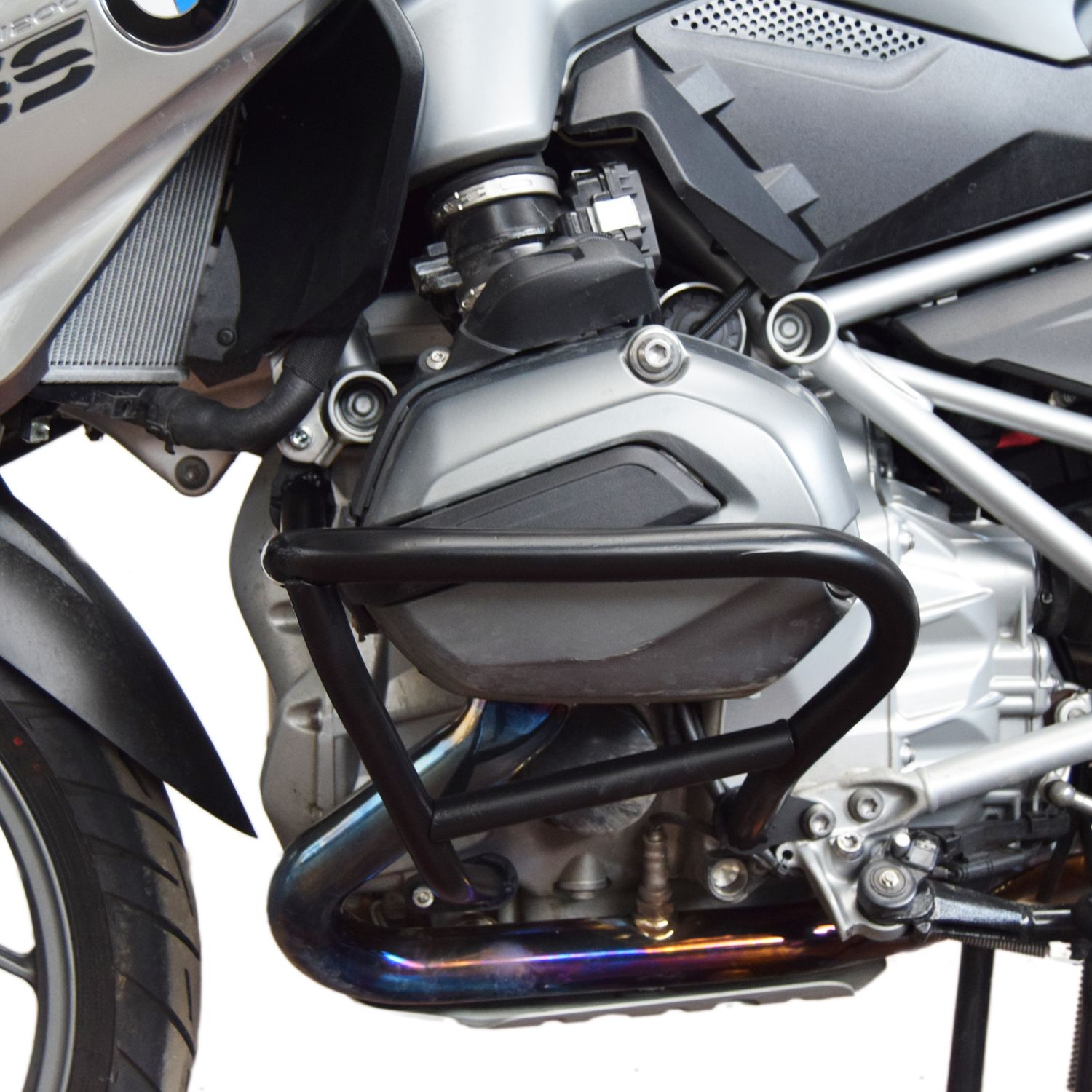 Barra protectora inferior para BMW R 1200 GS LC /Rallye (13-18), par, negro