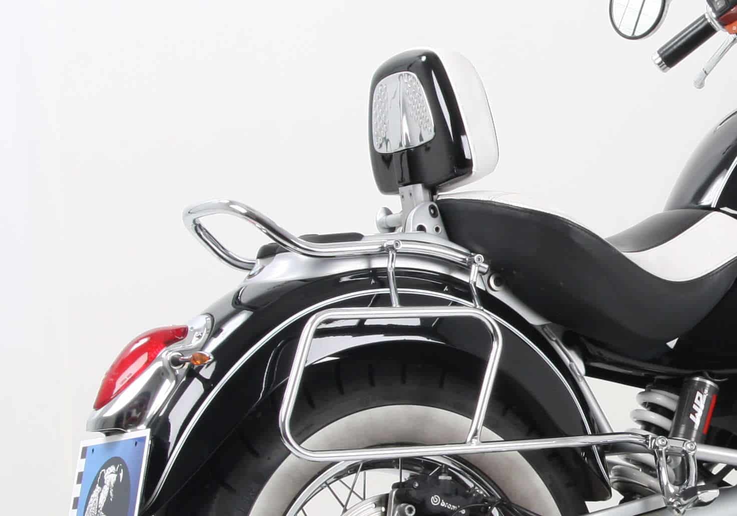Portabolsas de cuero tubular cromado para BMW R 850 C (00-04)/R 1200 C (97-04) Hepco & Becker