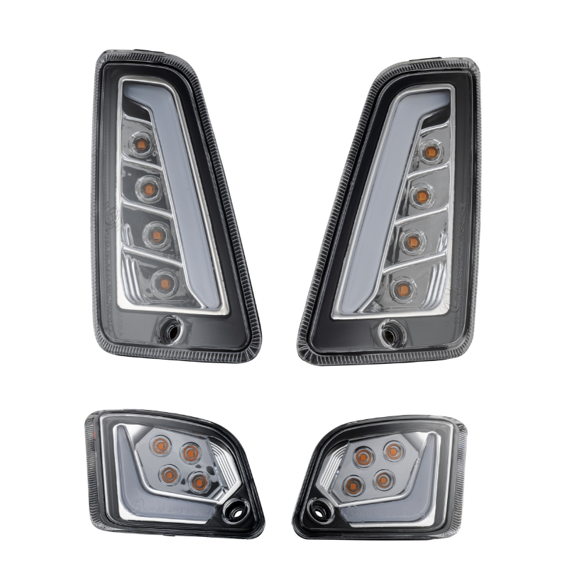 Kit de intermitentes delantero y trasero para Vespa GTS/GTS Super/GTV 125-300cc, transparente