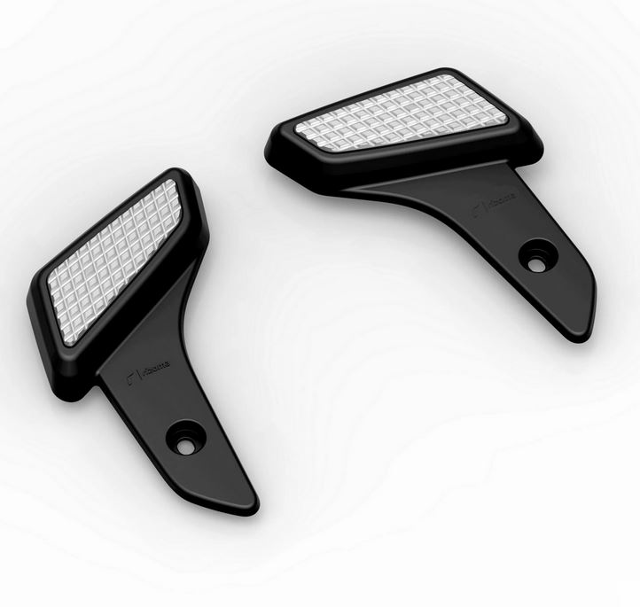 Reposapiés RIZOMA para Vespa Primavera/Sprint/Elettrica, plata/negro