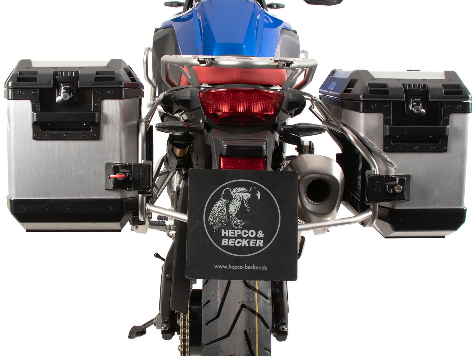 Juego portamaletas Cutout acero inoxidable incl. juego portamaletas Xplorer Cutout plata para BMW F 800 GS (24-)