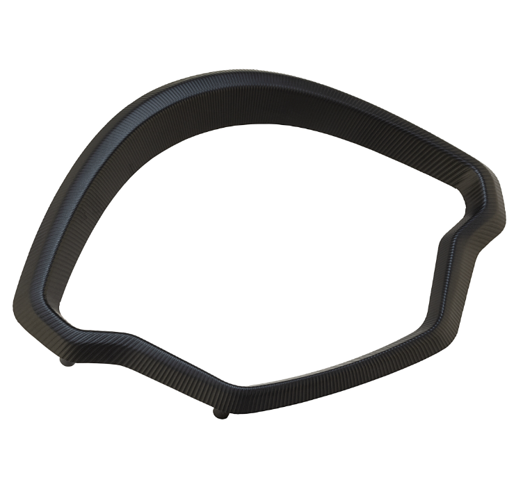 Anillo decorativo velocímetro para Vespa GTS/GTS Super 125/300cc (`22-), aluminio, anodizado negro mate