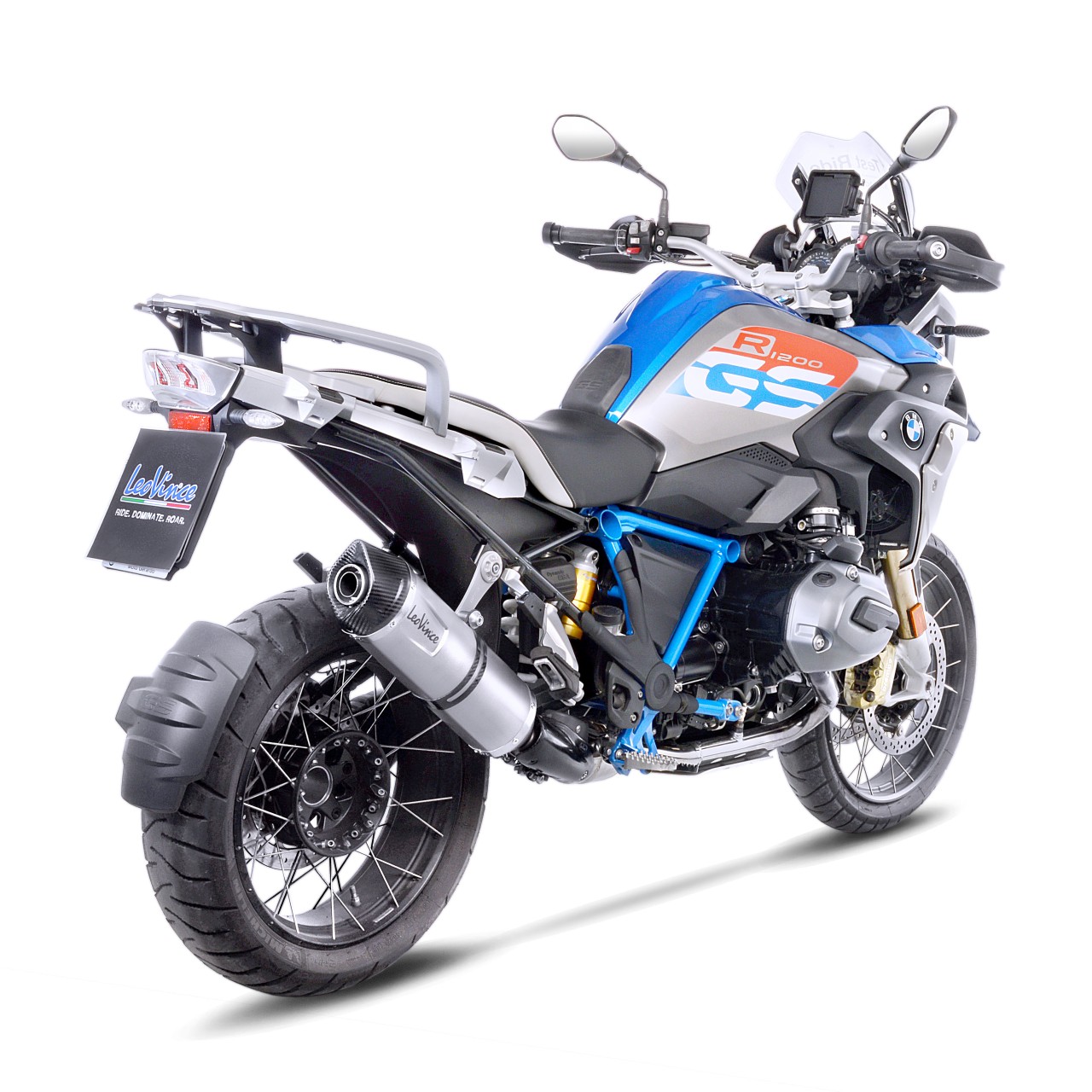 Sistema de escape LeoVince LV One Evo para BMW R 1200 GS /Adventure, plata, slip on, Euro4, certificado E