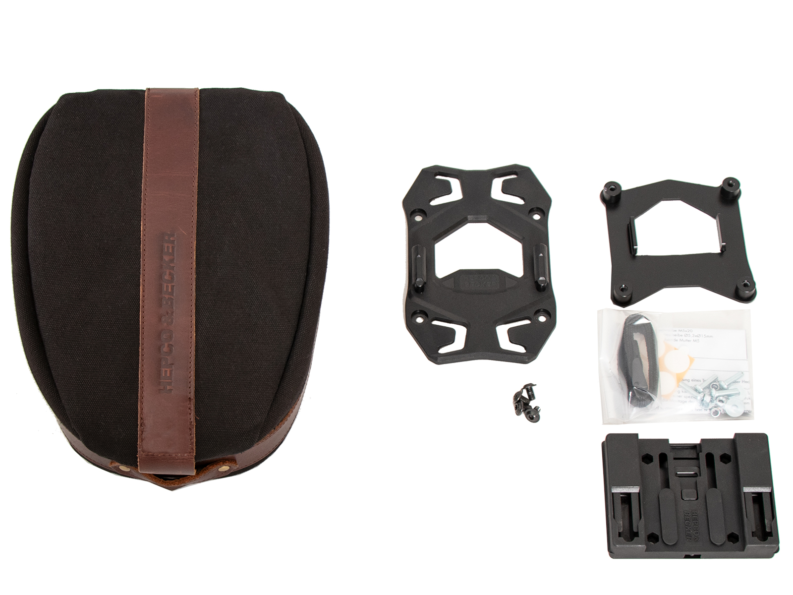 Juego de bolsas traseras Legacy negras para montar en Soloracks Hepco & Becker Hepco & Becker