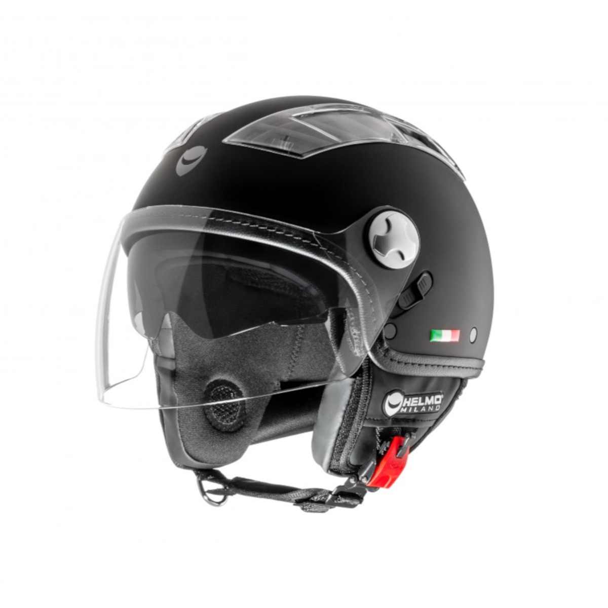 Helmo Milano Demi Jet, Turbina, negro mate