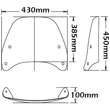 Parabrisas media para BMW R 1150 R Rockster (02-05), humo claro