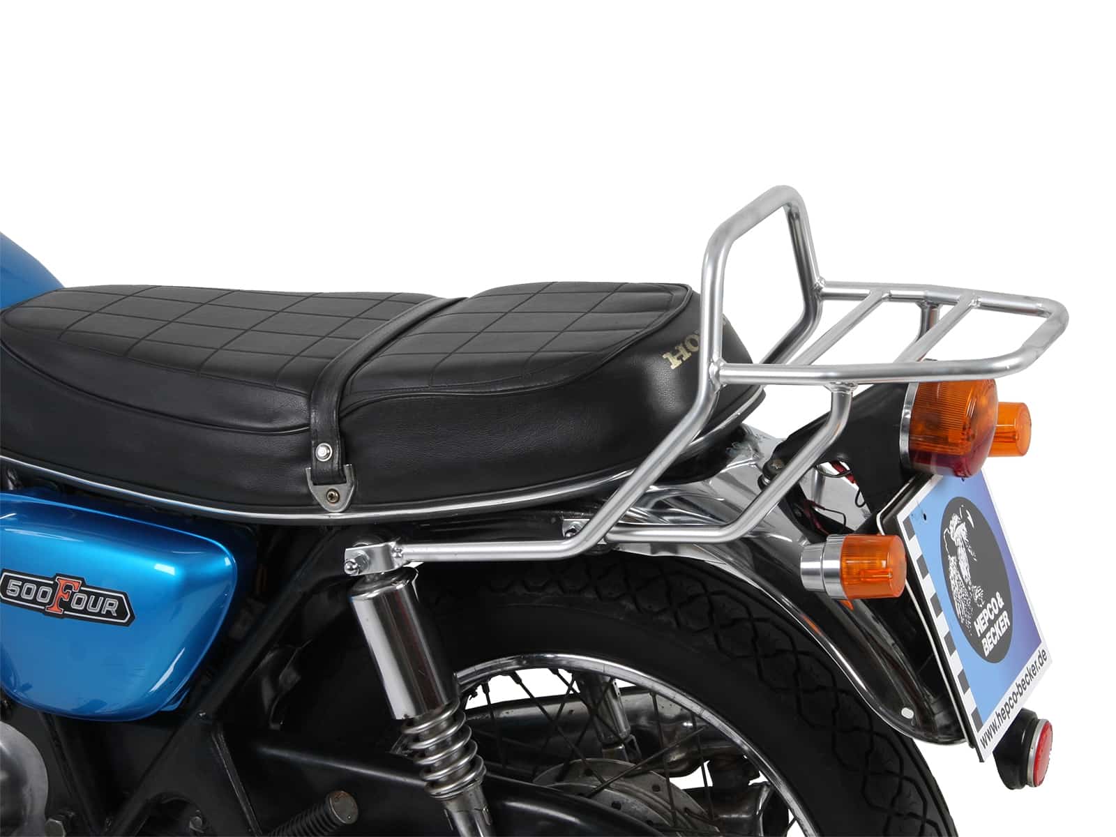 Portaequipajes superior tubular cromado para Honda CB 500 / 550 Four (71-78) Hepco & Becker