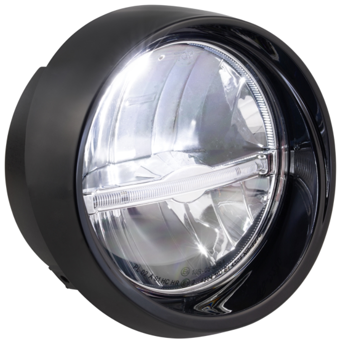 Faro LED para Vespa Primavera 50-150ccm 2T/4T (-'18), negro brillante
