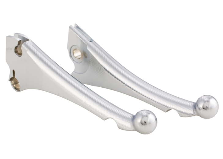 Juego de palanca de freno deportiva "Shorty 3D" izquierda/derecha para Vespa LX/LXV/S/Primavera/Sprint, plata