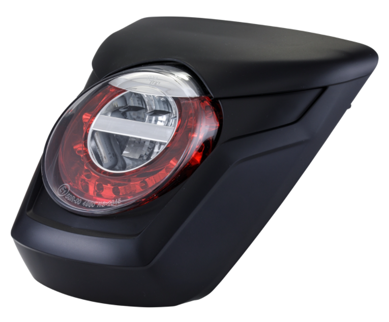 Luz trasera LED roja para Vespa Primavera/Sprint 50-150ccm, borde - negro mate
