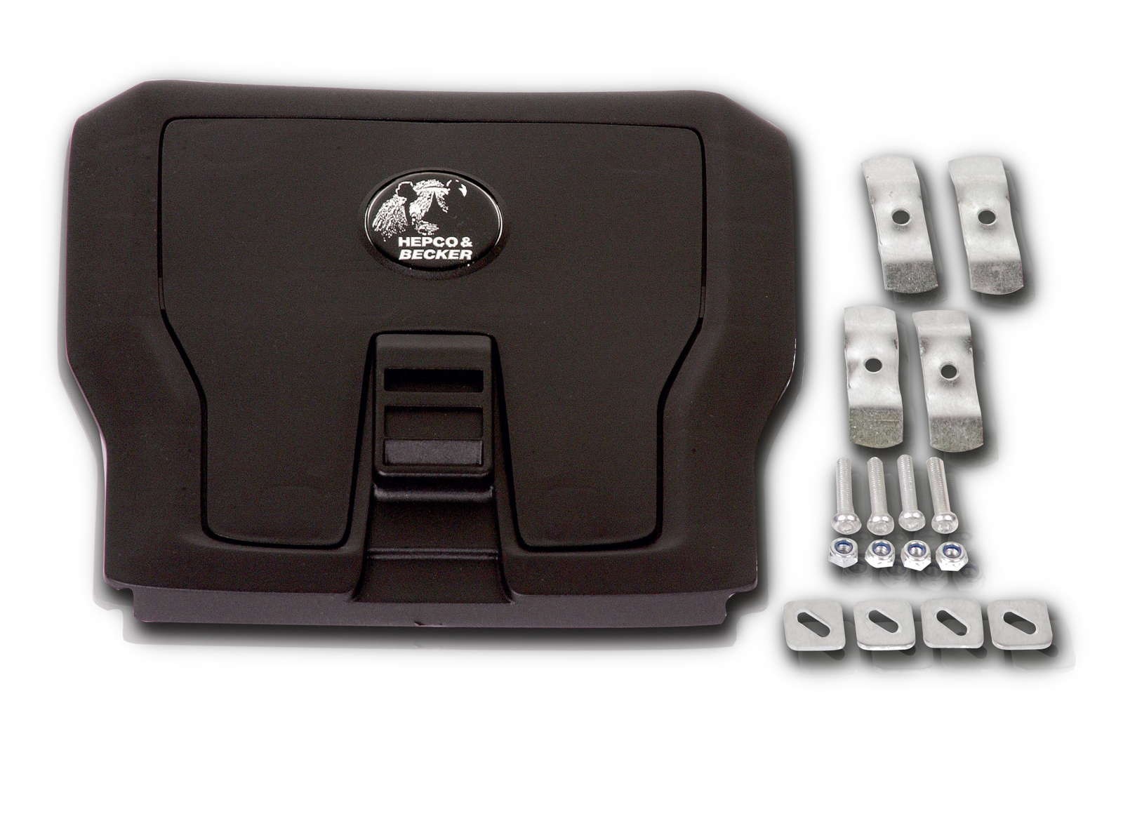 Journey Topcase 50 plateado incl. palet de topcase universal para portadores de terceros Hepco & Becker
