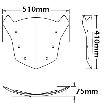 Parabrisas Sport para BMW K 1200 GT /K 1300 GT, transparente