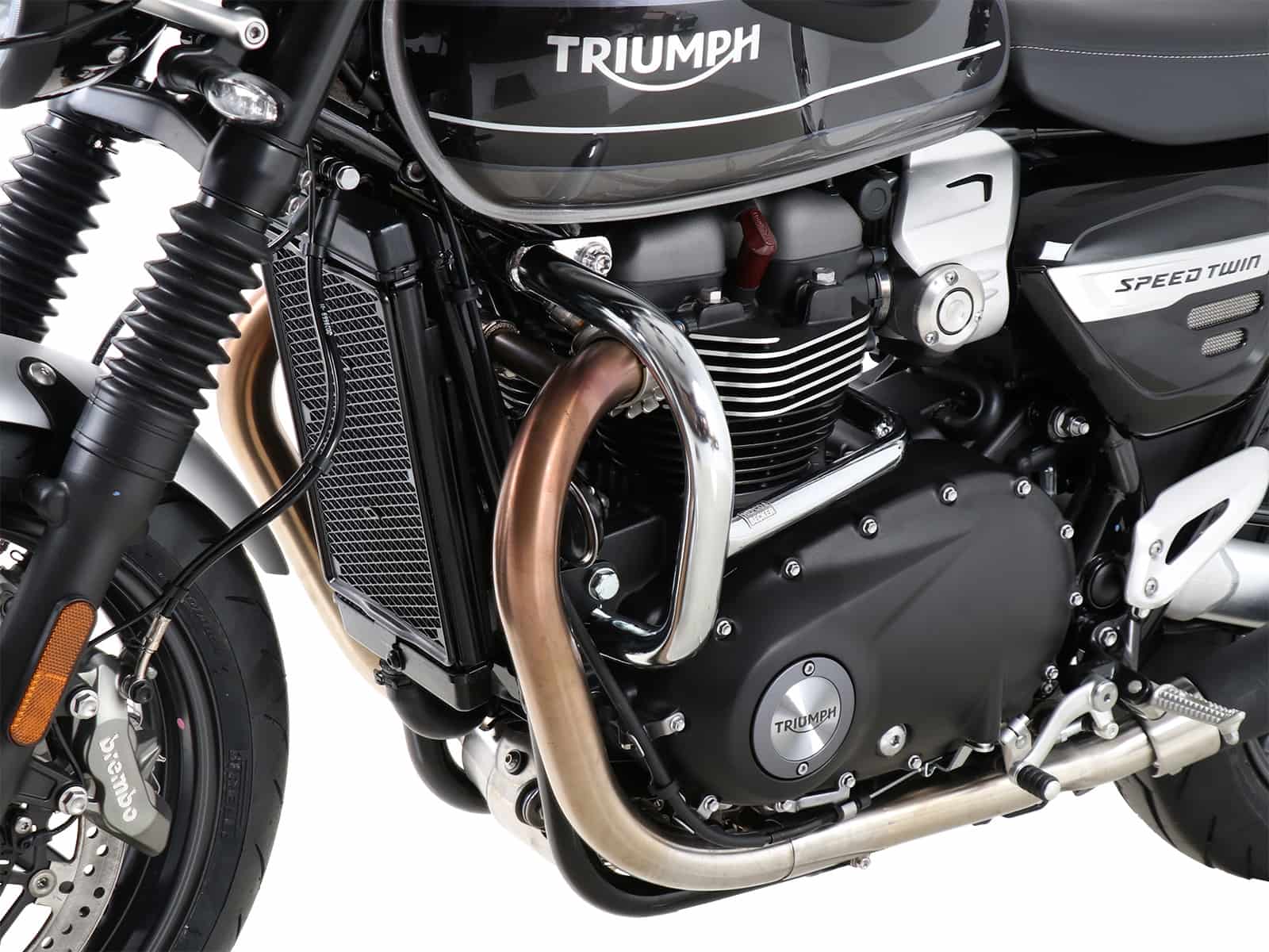 Protector de motor cromado para Triumph Speed Twin (19-21) Hepco & Becker