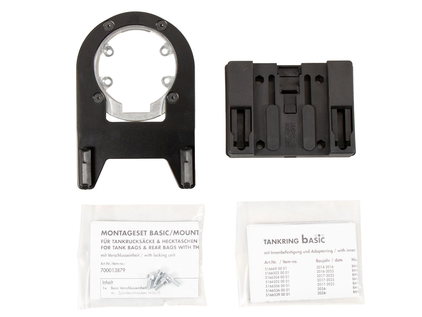 Anillo básico del depósito incl. unidad de cierre de la bolsa del depósito para BMW R 12 G/S (25-) Hepco & Becker