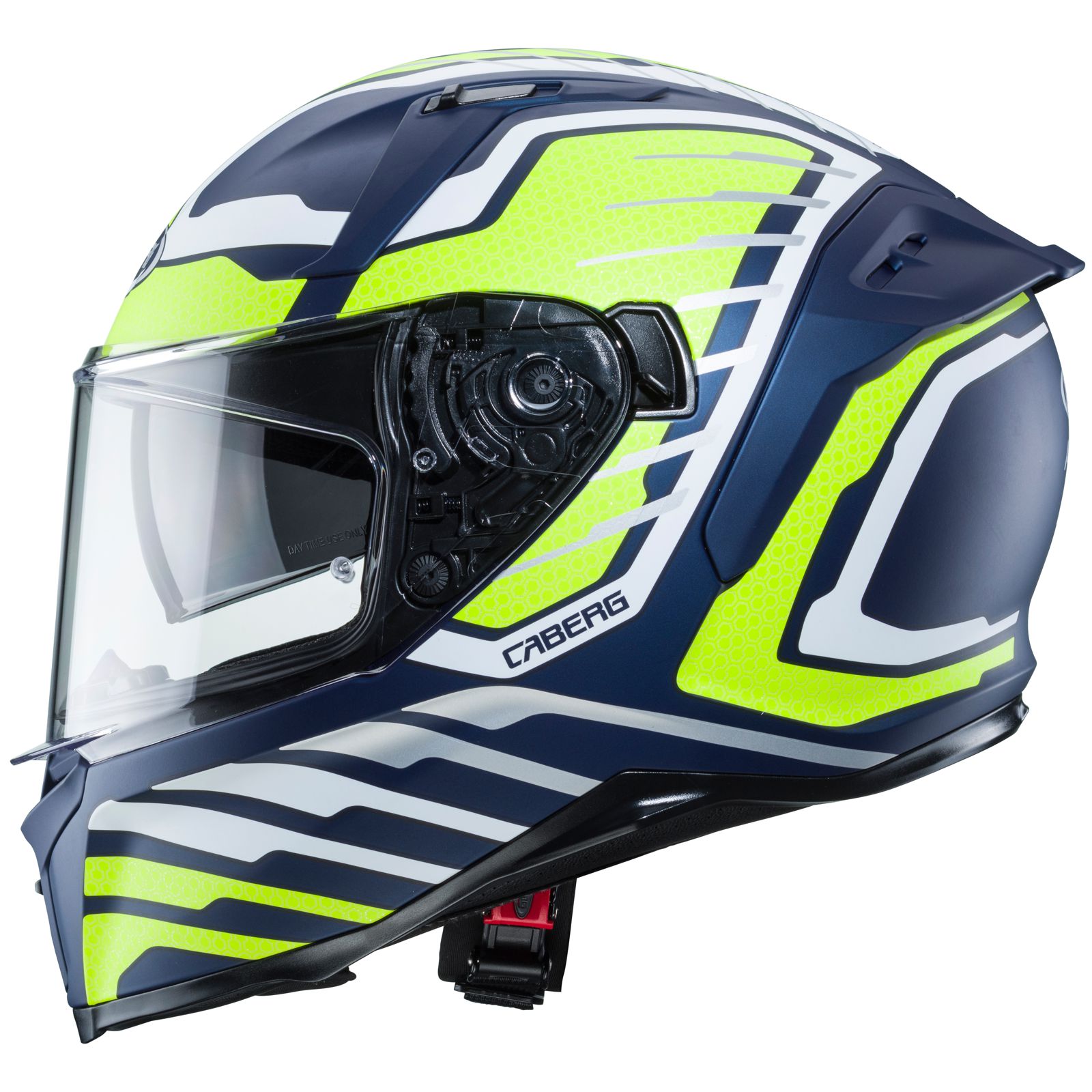 Casco Caberg Avalon Forge, azul mate/amarillo fluo-blanco