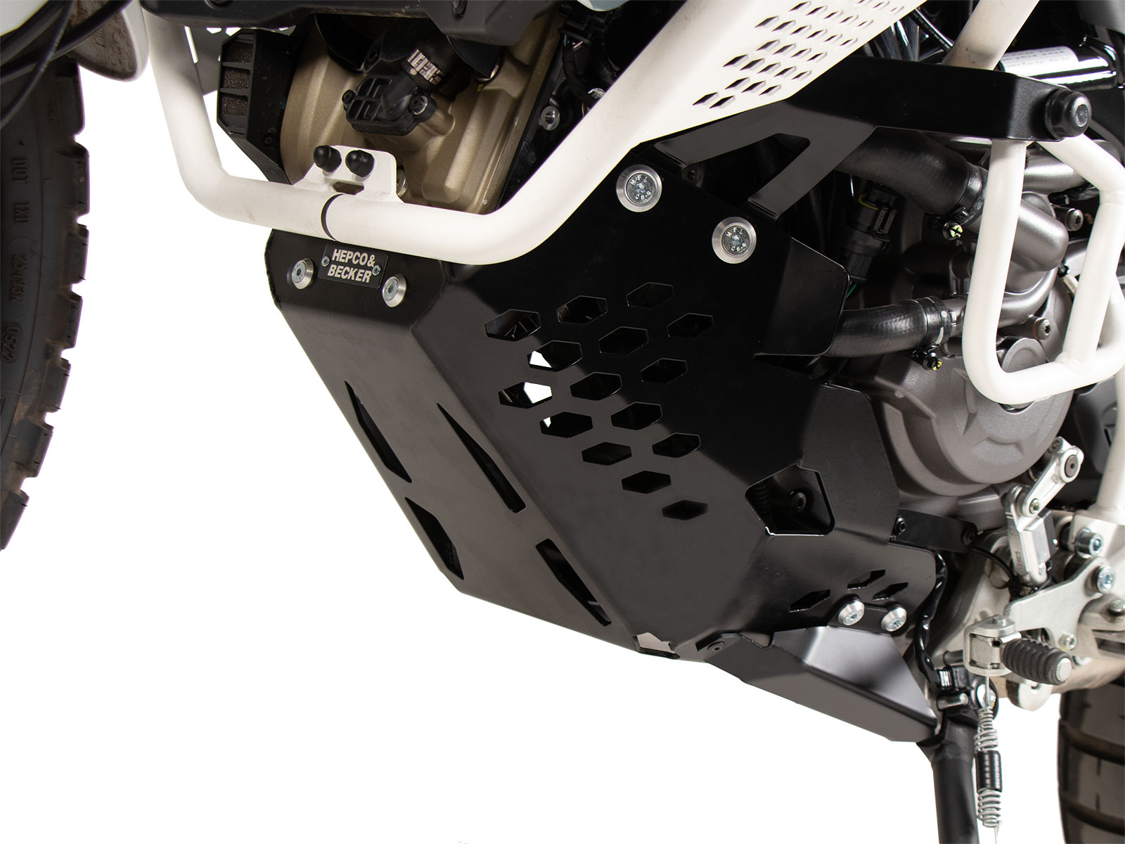 Placa de protección del motor negra para Ducati Desert X Rally (24-) Hepco & Becker