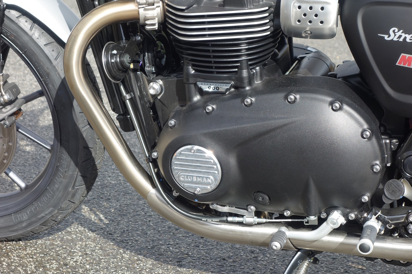 LSL CLUBMAN Gehäusedeckel links, für Triumph Street Twin, silber