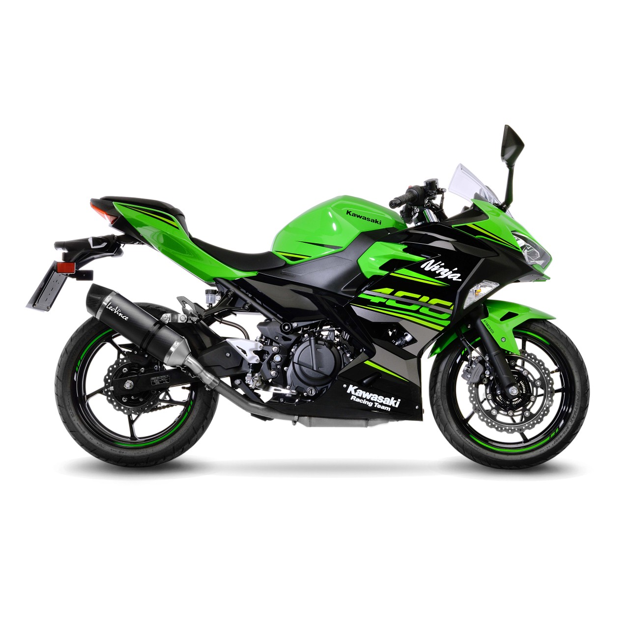 Escape LeoVince LV One Evo para Kawasaki Ninja 400 /Z 400, carbono, slip on, E-certificate
