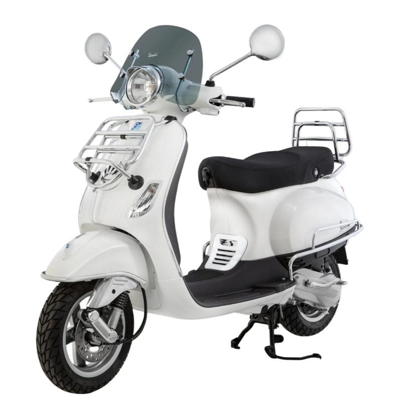 Cubrebarras lateral para Vespa LX/LXV/S 50-150cc, cromo