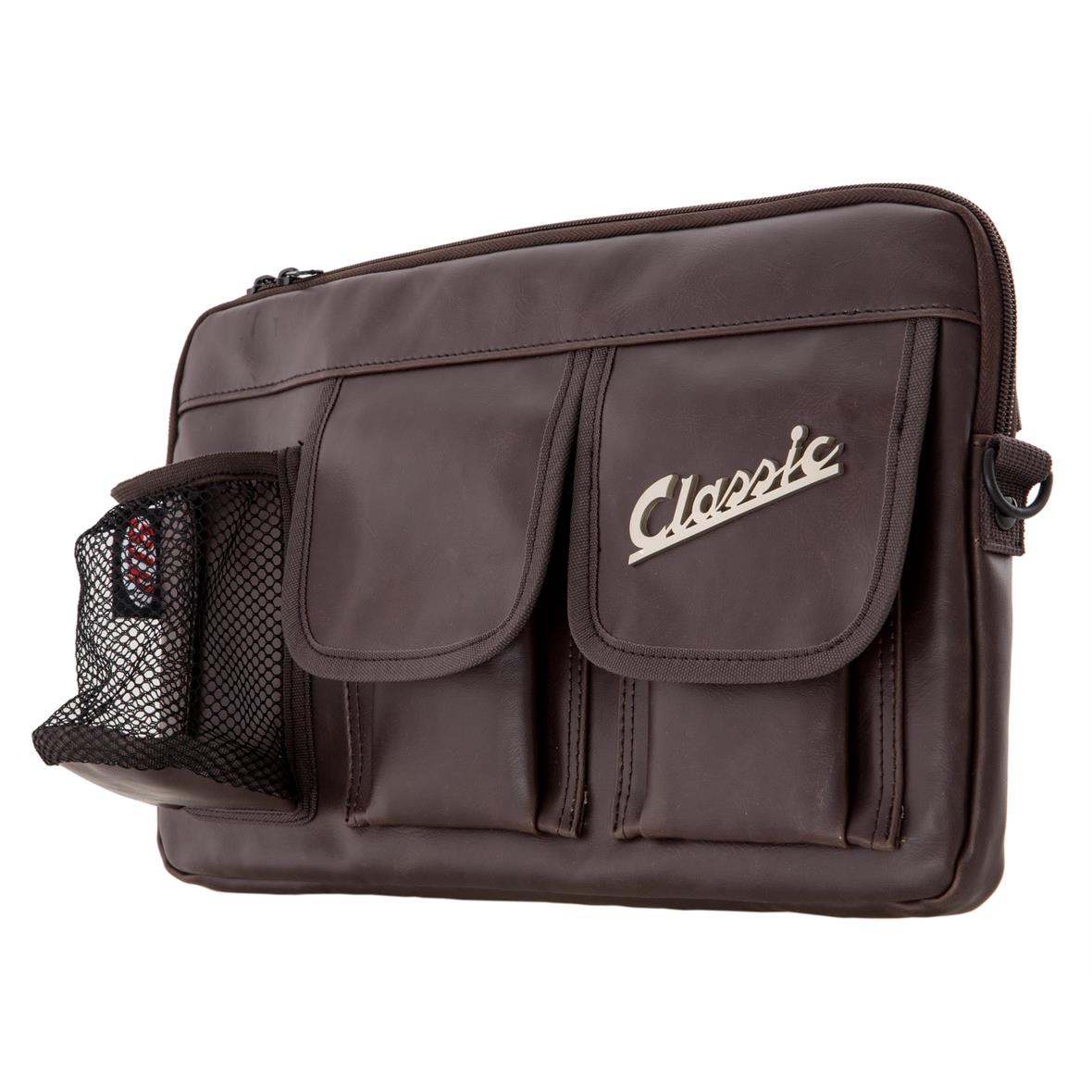 Bolsa "Classic" para maletero/guante Vespa - marrón, imitación de cuero