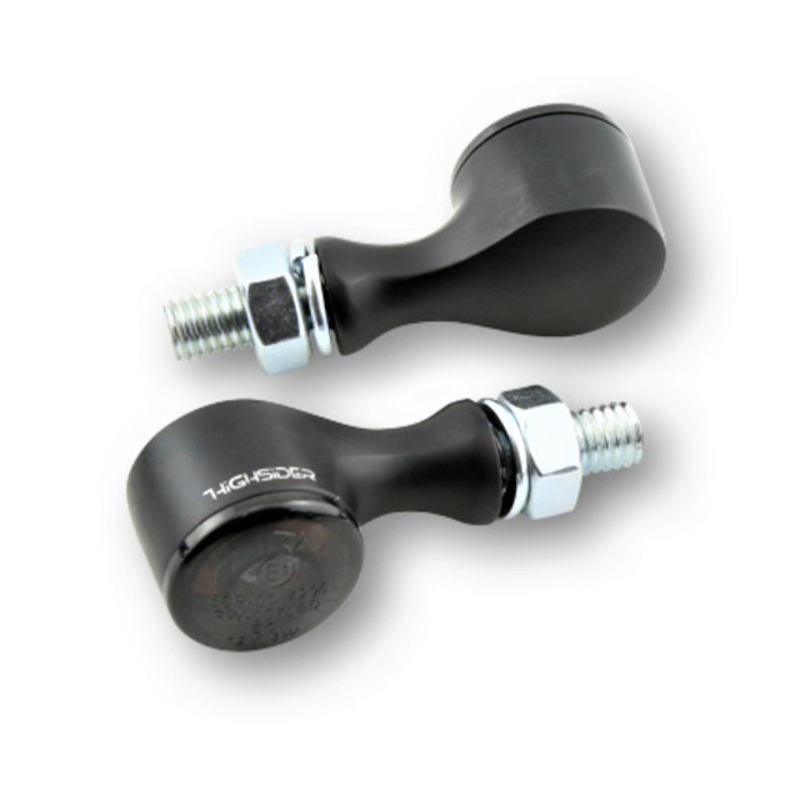 HIGHSIDER pro Apollo Classic Piloto trasero LED, luz de freno, intermitente negro/tintado 3en1, homologado E (par)