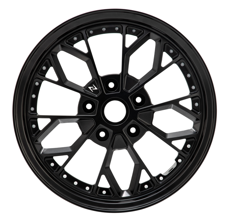 Llanta Comb 2 delantera/trasera 12" para Vespa GTS/GTS Super/GTV/GT/946 125-300ccm, negro brillante