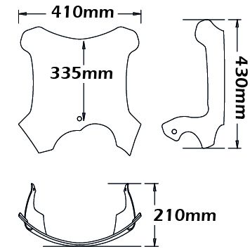Parabrisas media, inclinable para BMW G 650 GS (10-16), humo claro