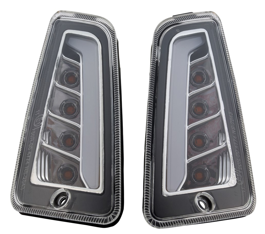 Kit de indicador delantero izquierdo/derecho para Vespa GTS/GTS Super/GTV/GT 60/GT/GT L ('03-'13), transparente