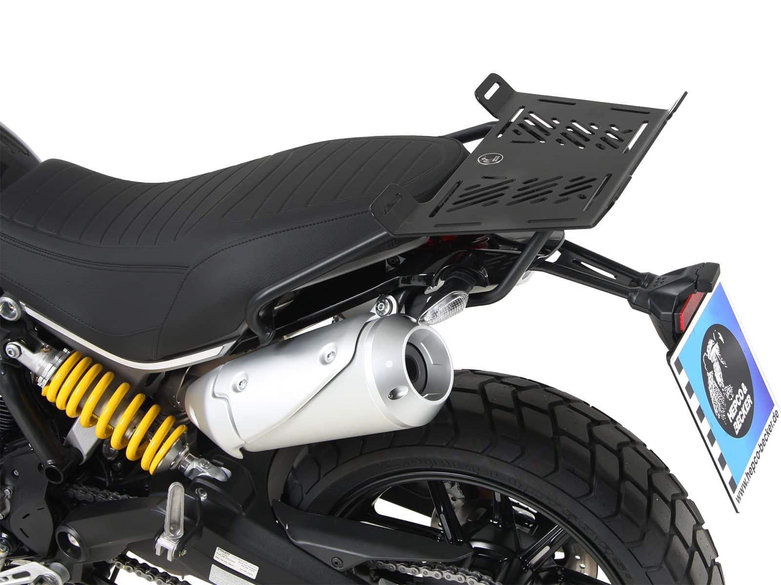 Extensión portaequipajes negro para Ducati Scrambler 1100 /Special /Sport (18-20) Hepco & Becker