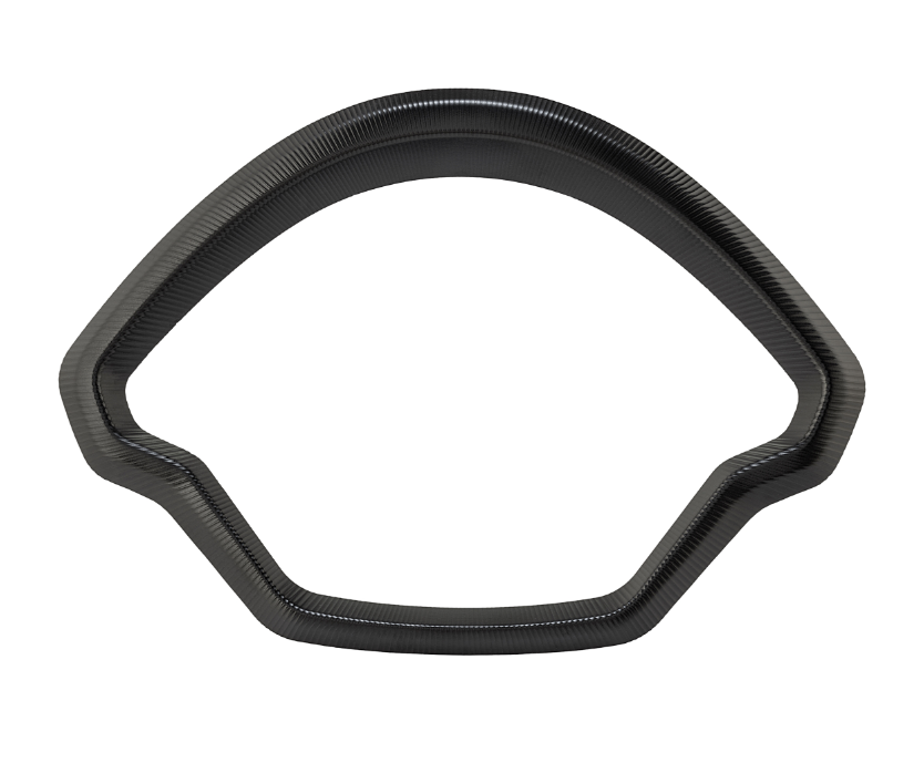 Anillo decorativo velocímetro para Vespa GTS/GTS Super 125/300cc (`22-), aluminio, anodizado negro