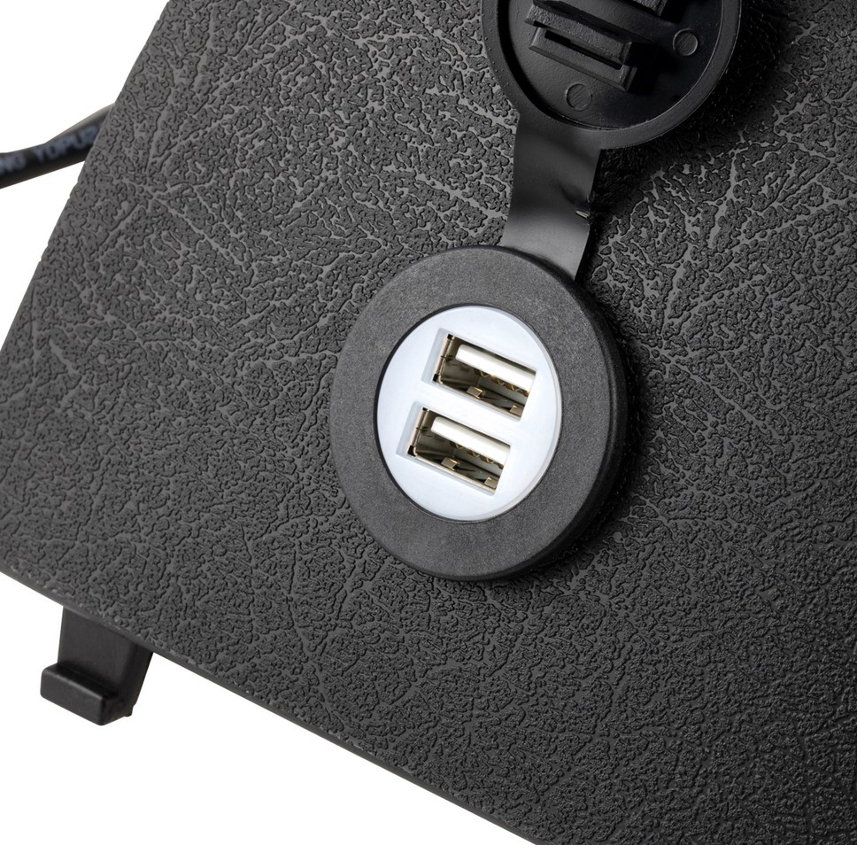 Tapa del maletero izquierda con conexión USB para Vespa GTS/GTS Super/GTV/GT, negro
